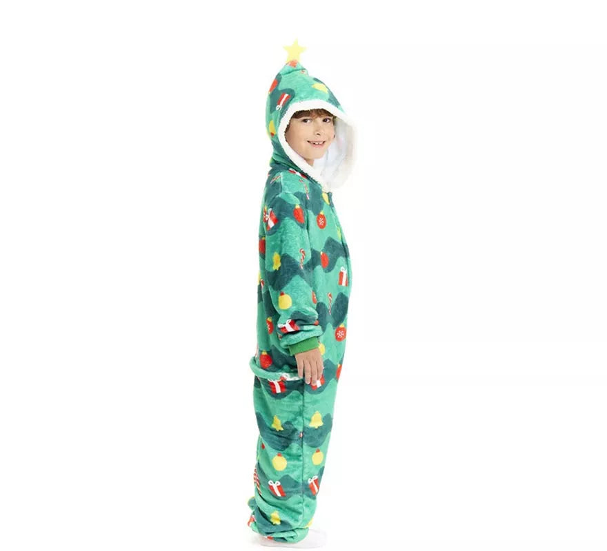 Translation missing: fr.Disfraz o Pijama Árbol de Navidad con capucha para niños