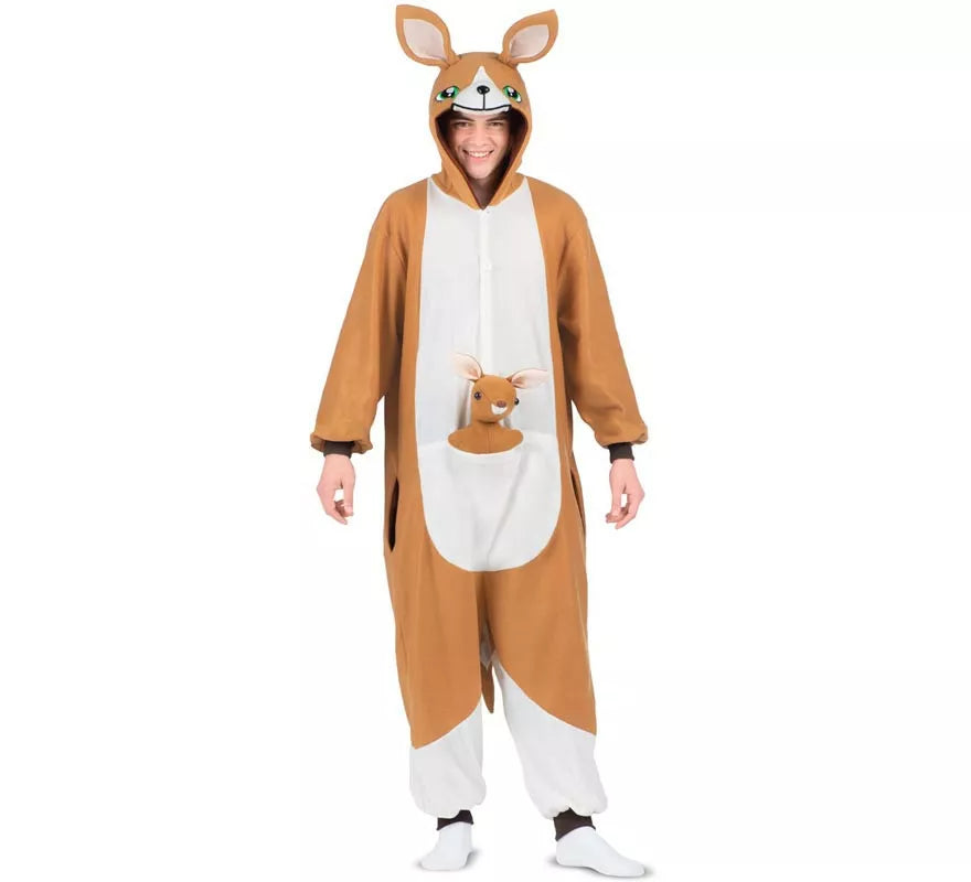 Translation missing: fr.Disfraz o Pijama de Canguro con capucha y peluche para adulto