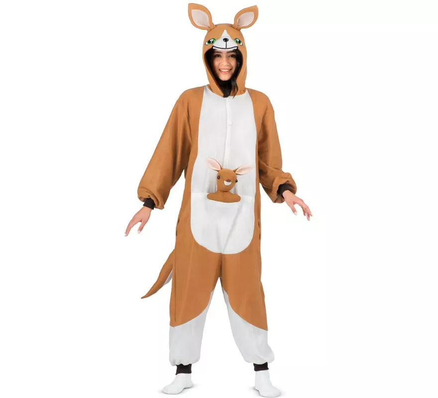 Translation missing: fr.Disfraz o Pijama de Canguro con capucha y peluche para adulto