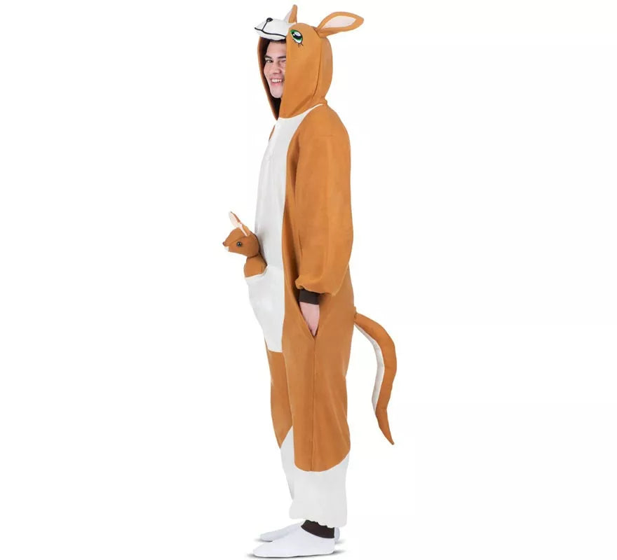 Translation missing: fr.Disfraz o Pijama de Canguro con capucha y peluche para adulto