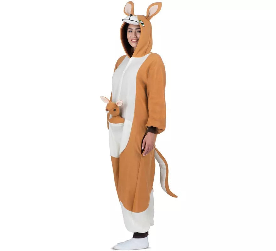 Translation missing: fr.Disfraz o Pijama de Canguro con capucha y peluche para adulto