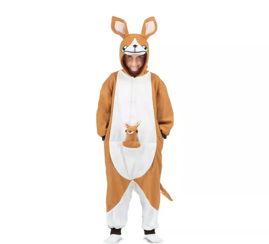 Translation missing: fr.Disfraz o Pijama de Canguro con capucha y peluche para niños