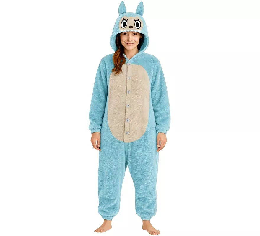 Translation missing: fr.Disfraz o Pijama de Monstruo Lulú azul para mujer