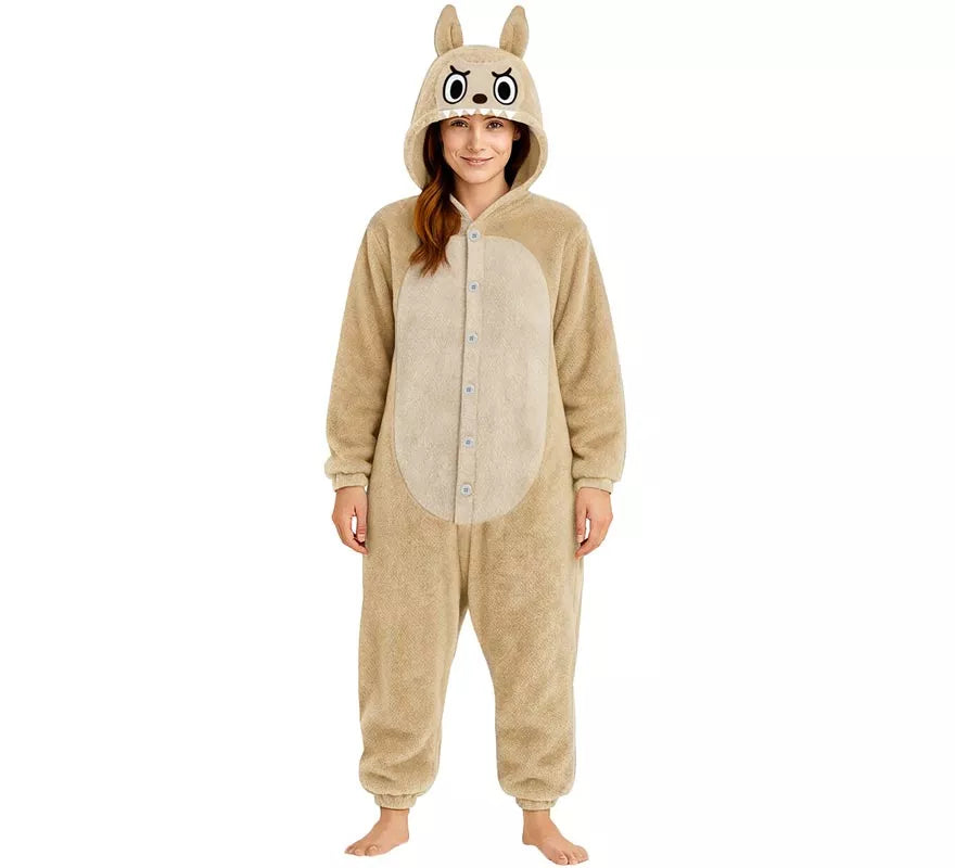 Translation missing: fr.Disfraz o Pijama de Monstruo Lulú beige para mujer