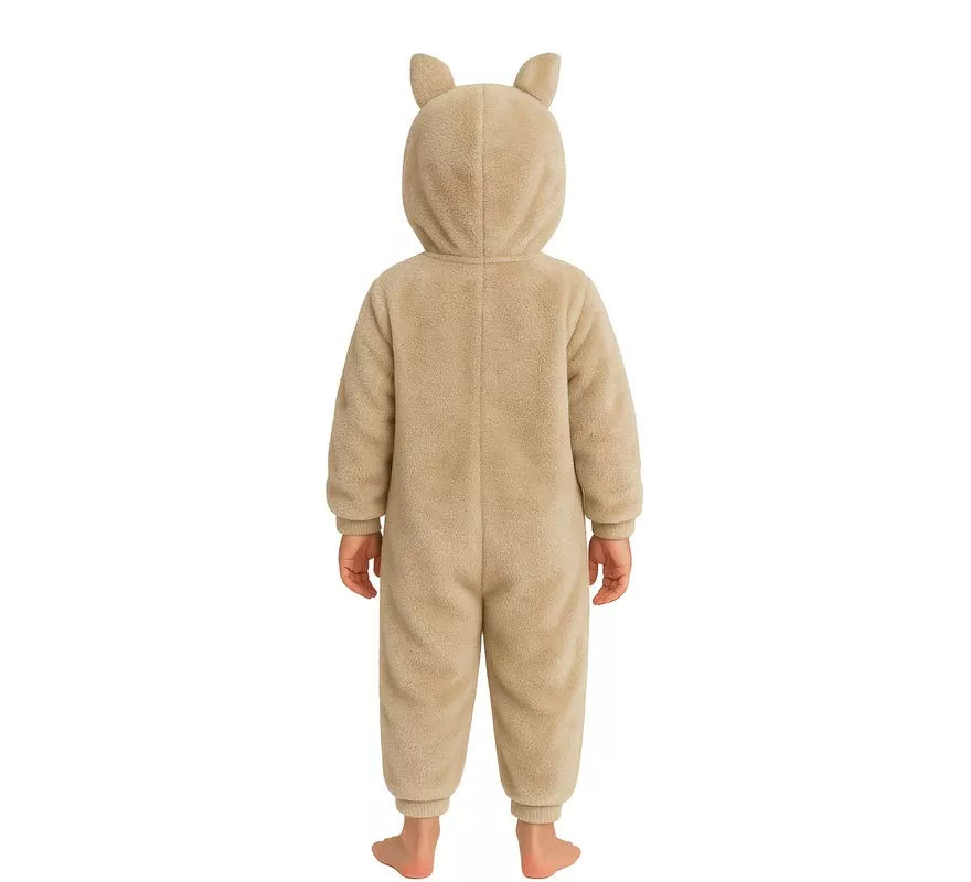 Disfraz o Pijama de Monstruo Lulú beige para niños