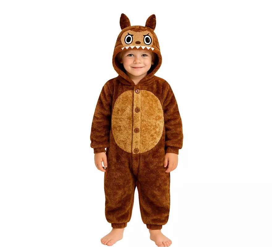 Translation missing: fr.Disfraz o Pijama de Monstruo Lulú marrón para niños