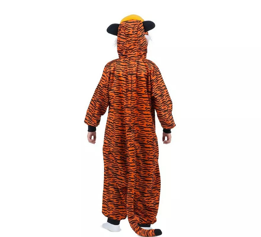 Translation missing: fr.Disfraz o Pijama de Tigre oscuro con capucha para niños