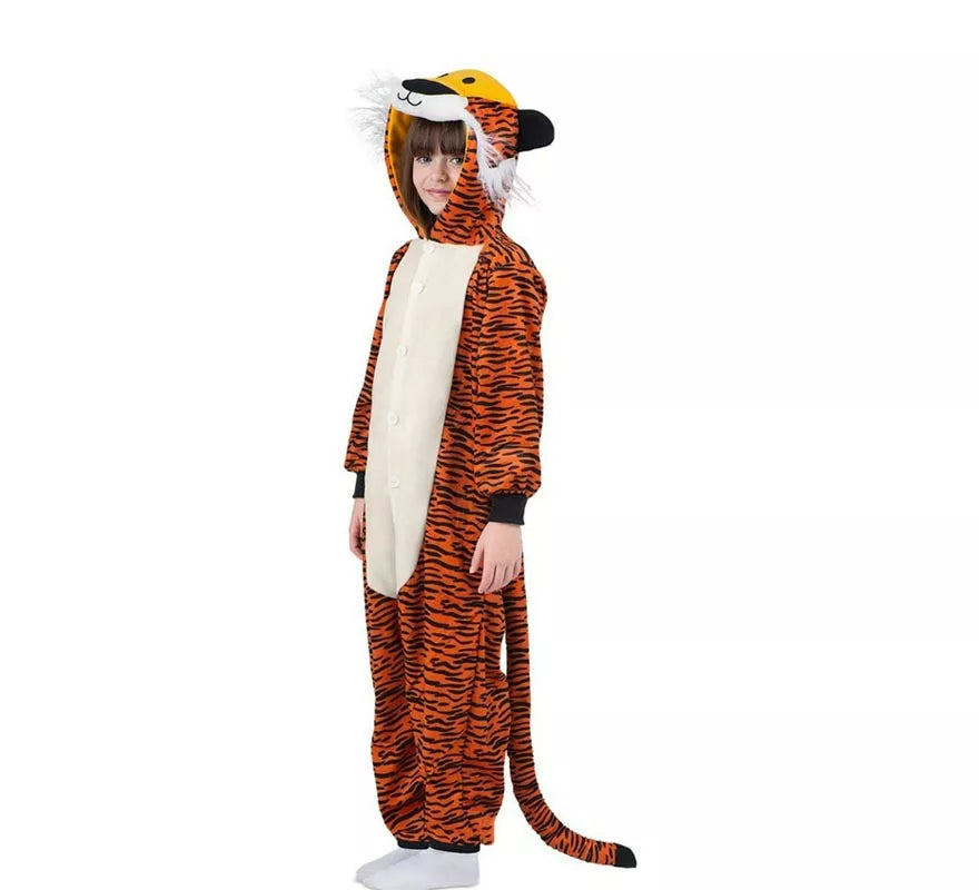 Translation missing: fr.Disfraz o Pijama de Tigre oscuro con capucha para niños