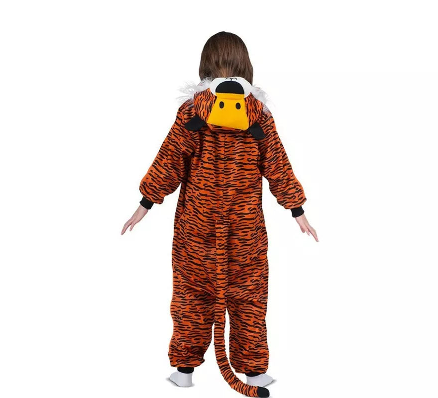Translation missing: fr.Disfraz o Pijama de Tigre oscuro con capucha para niños