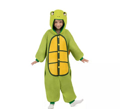 Déguisement de tortue ou pyjama avec capuche et queue pour enfant