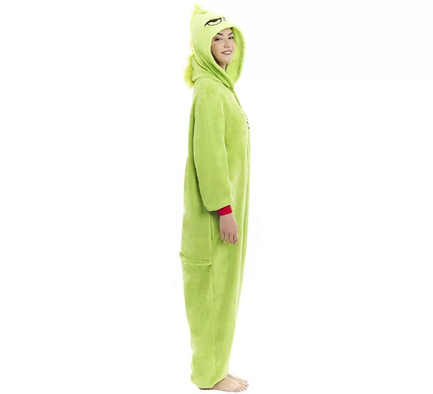 Translation missing: fr.Disfraz o Pijama Duende Navideño verde para adulto