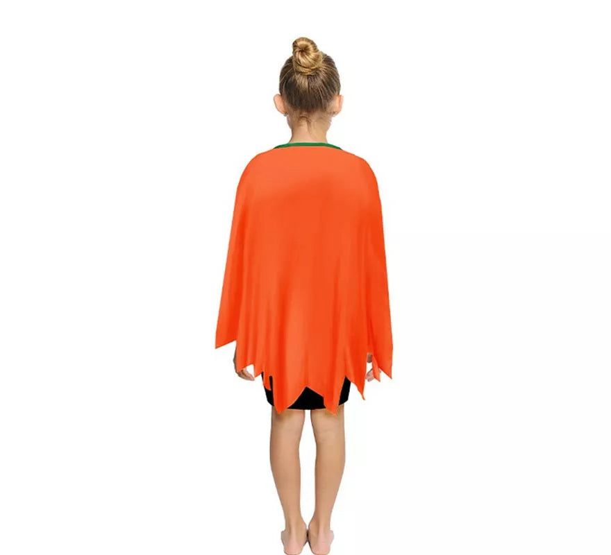 Translation missing: fr.Disfraz o Poncho Calabaza feliz naranja infantil de 65 cm