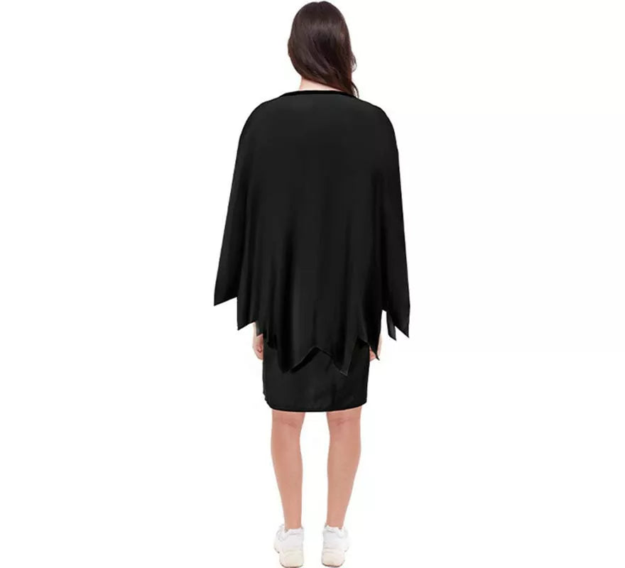 Translation missing: fr.Disfraz o Poncho Calabaza negro tenebrosa adulto de 75 cm