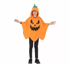 Déguisement de citrouille maléfique ou poncho pour enfants