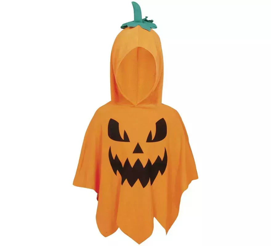 Translation missing: fr.Disfraz o Poncho de Calabaza Malvada para niños