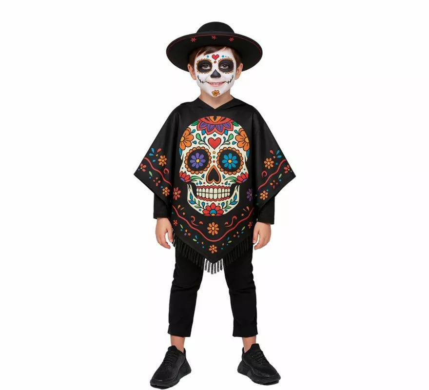 Translation missing: fr.Disfraz o Poncho de Catrina para niños