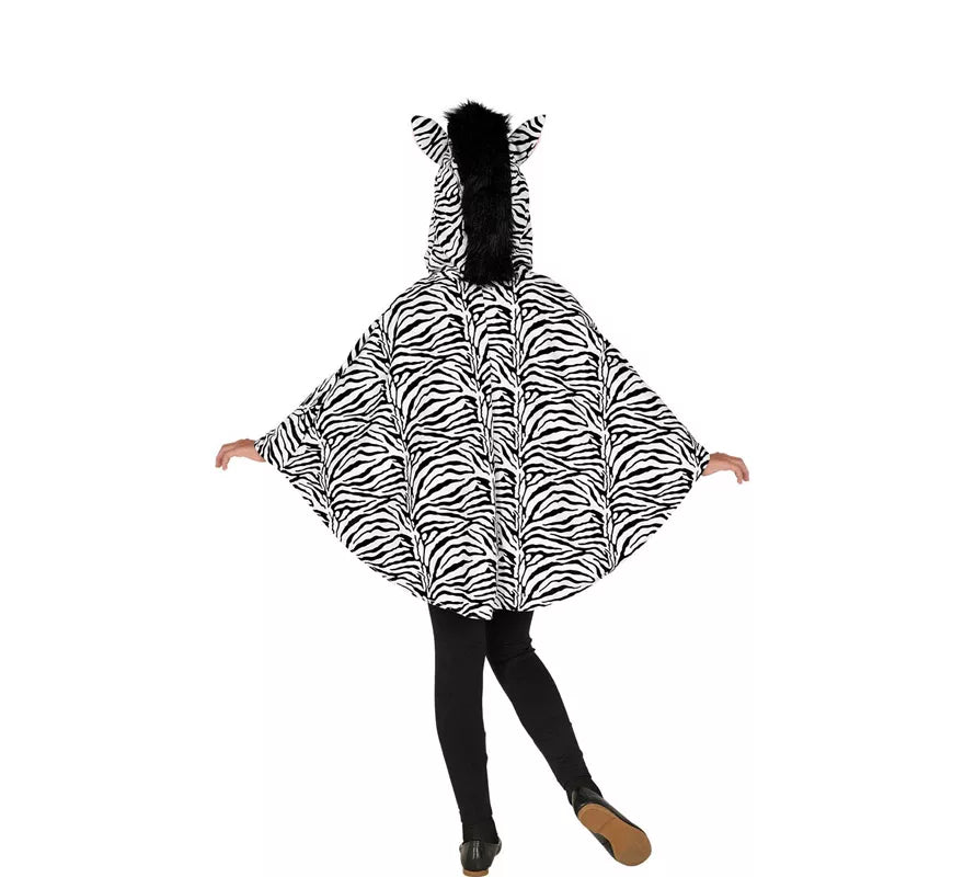 Translation missing: fr.Disfraz o Poncho de Cebra con Capucha para niños