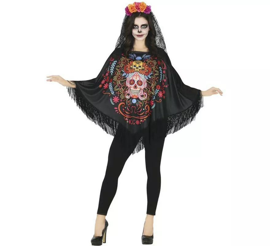 Translation missing: fr.Disfraz o Poncho de Día de los Muertos para mujer