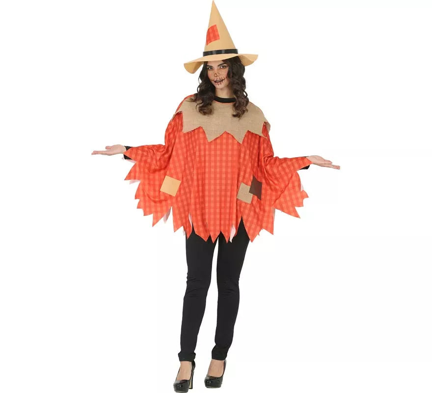 Translation missing: fr.Disfraz o Poncho de Espantapájaros con Sombrero para mujer