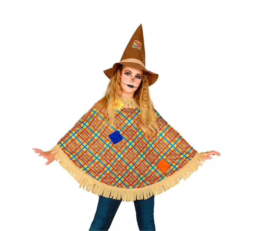 Translation missing: fr.Disfraz o Poncho de Espantapájaros con Sombrero para niños