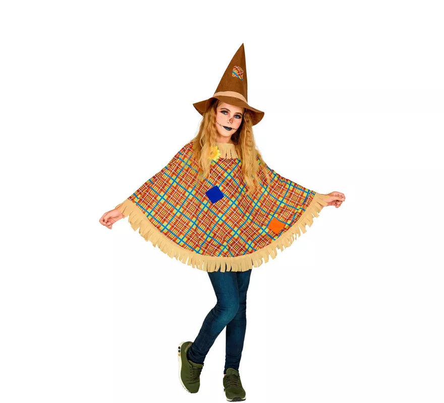 Translation missing: fr.Disfraz o Poncho de Espantapájaros con Sombrero para niños