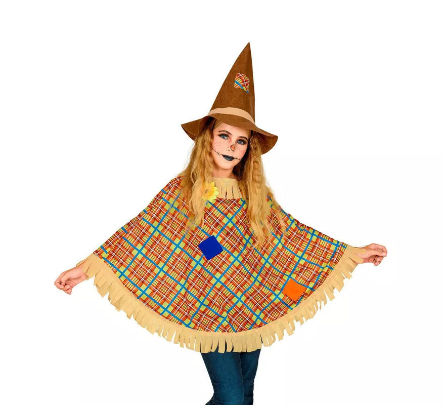 Translation missing: fr.Disfraz o Poncho de Espantapájaros con Sombrero para niños