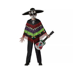 Costume de squelette amusant ou poncho pour enfants