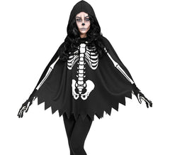 Costume ou poncho squelette pour femme