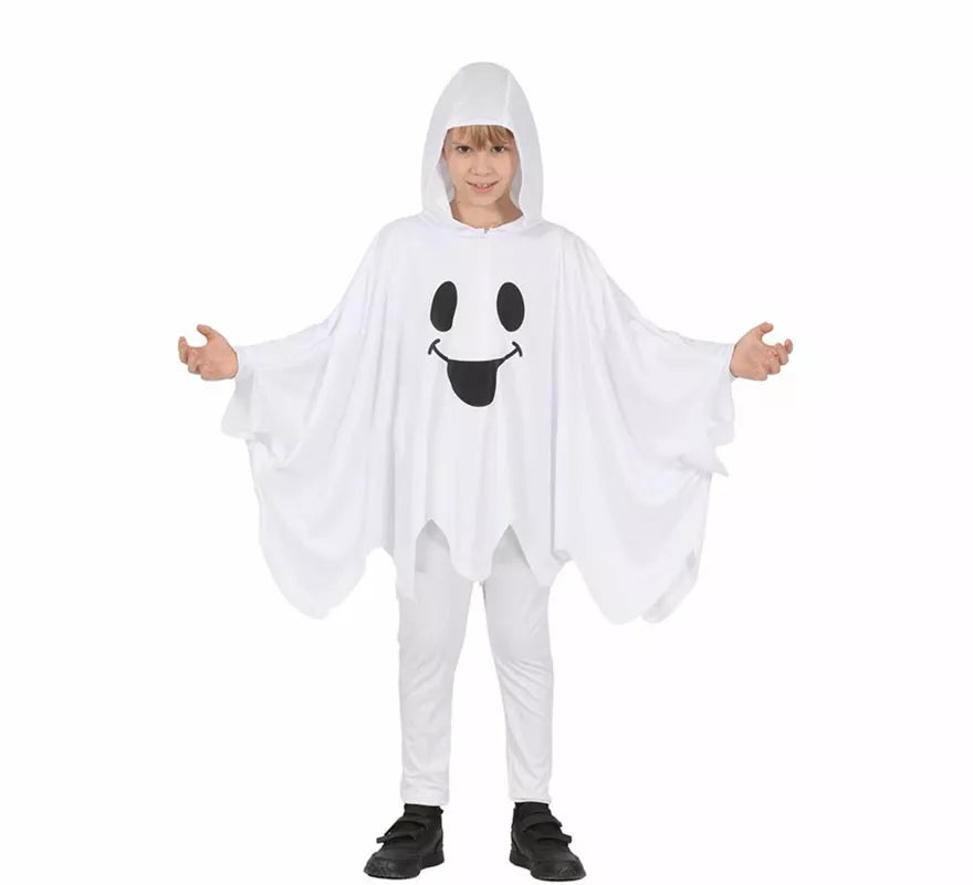 Translation missing: fr.Disfraz o Poncho de Fantasma Sonriente para niños