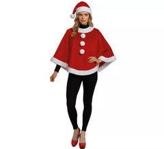 Déguisement de Mère Noël ou poncho pour femme