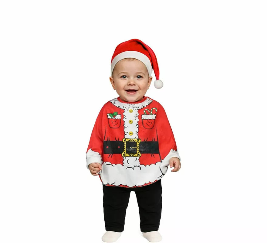 Translation missing: es.Disfraz o Poncho de Papá Noel para bebé