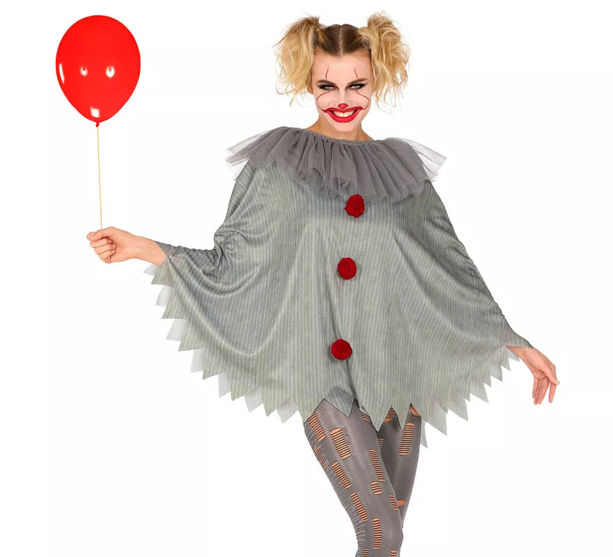 Translation missing: fr.Disfraz o Poncho de Payaso Aterrador para adultos