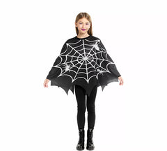 Costume ou poncho de toile d'araignée effrayante pour filles