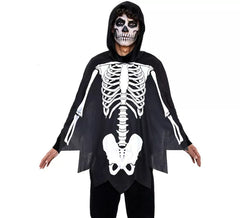 Costume ou poncho de squelette pour adulte