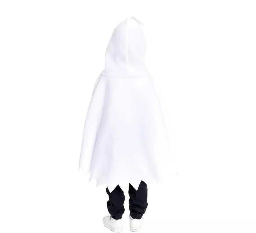 Translation missing: fr.Disfraz o Poncho Fantasmita blanco con capucha para bebé y niños