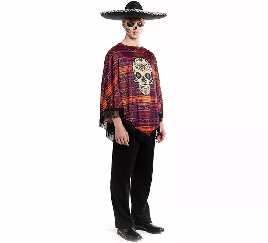 Translation missing: fr.Disfraz o Poncho Mexicano de Catrina para hombre