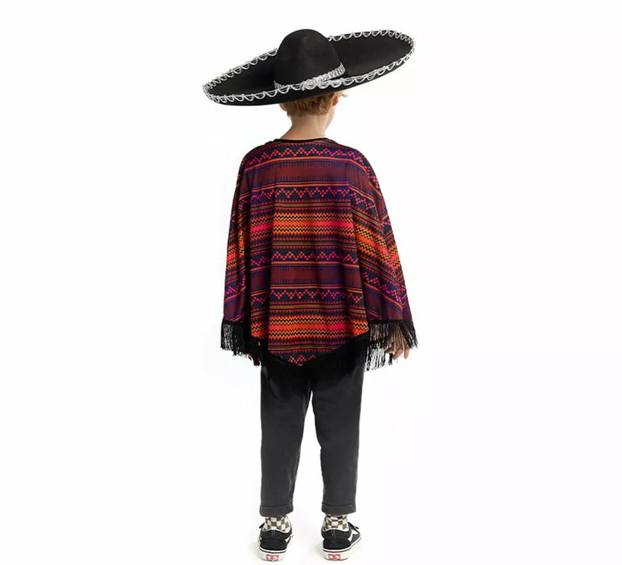 Translation missing: fr.Disfraz o Poncho Mexicano de Catrina para niño