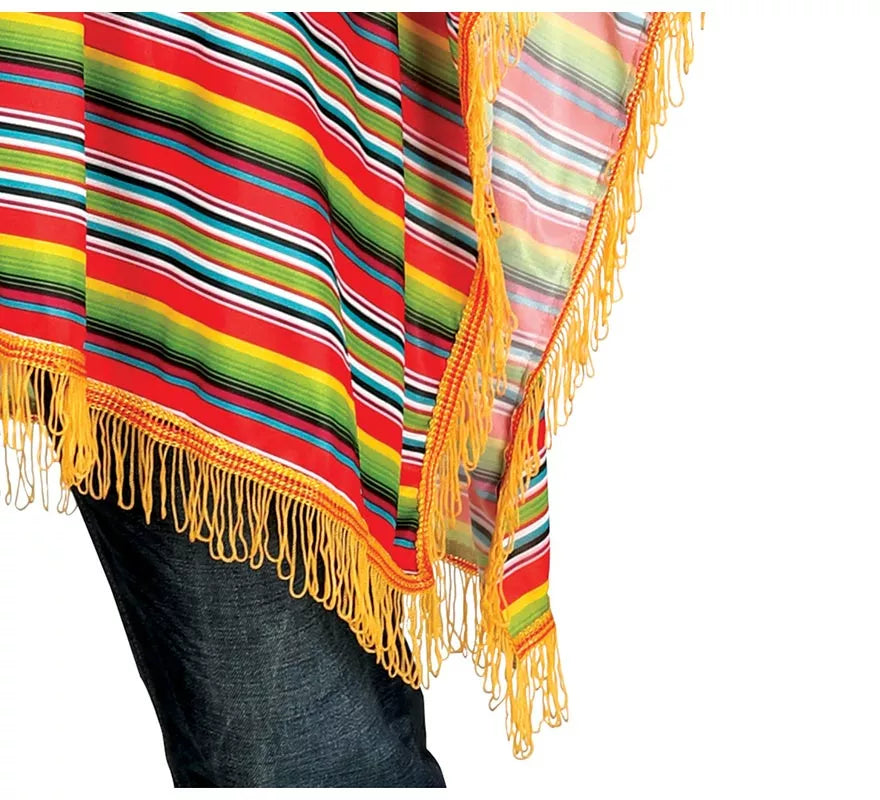 Translation missing: fr.Disfraz o Poncho Mexicano multicolor para hombre
