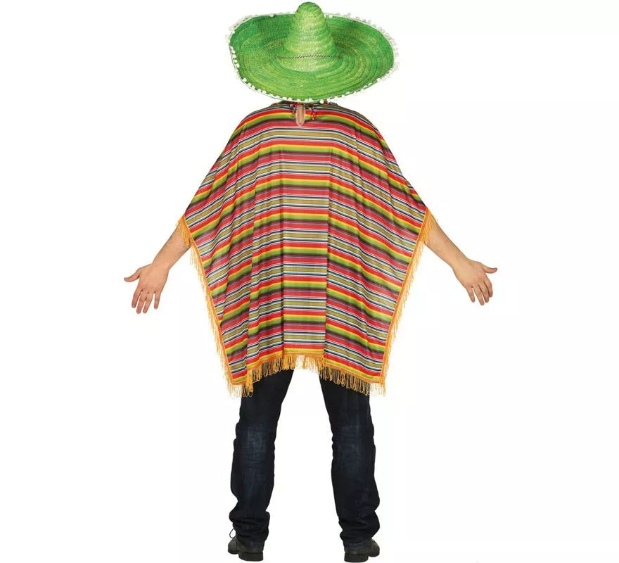 Translation missing: fr.Disfraz o Poncho Mexicano multicolor para hombre