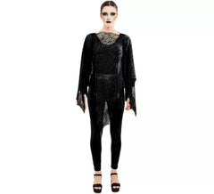 Déguisement ou poncho toile d'araignée noire adulte 1,5x1,5 m