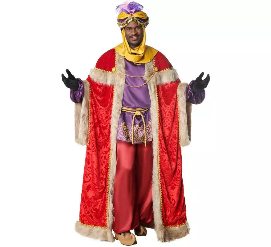 Translation missing: fr.Disfraz o Traje de Rey Mago Baltasar DELUXE para hombre