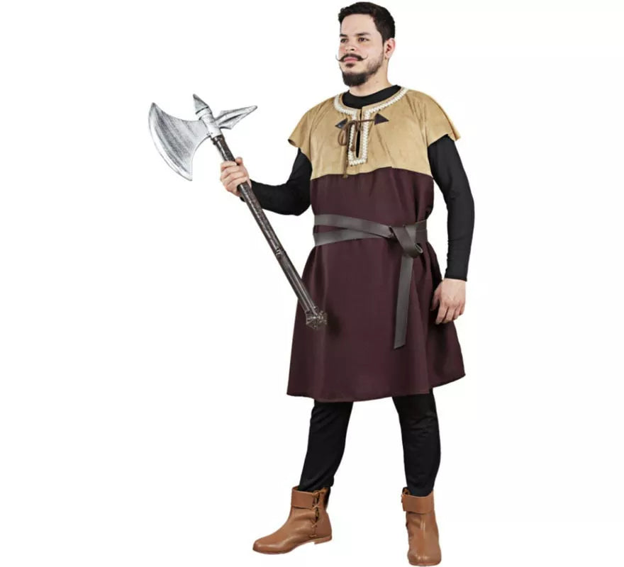 Translation missing: fr.Disfraz o Túnica de Campesino Medieval bicolor para hombre