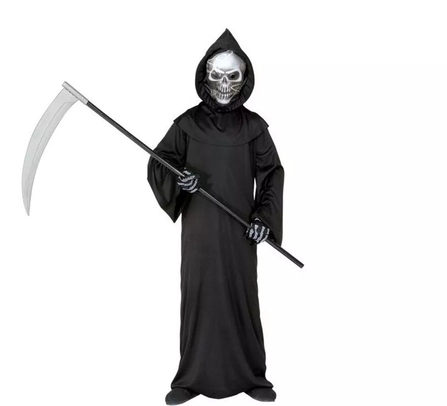 Translation missing: fr.Disfraz o Túnica de La Muerte con Máscara Holográfica para niño