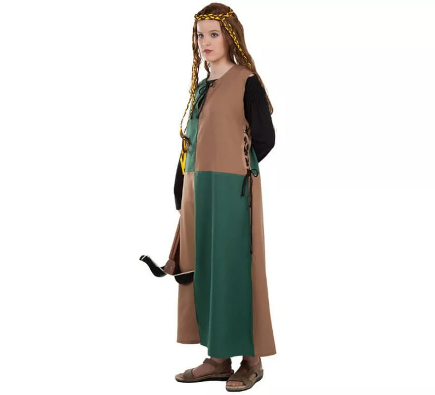 Translation missing: fr.Disfraz o Túnica Marrón y Verde Medieval para adultos