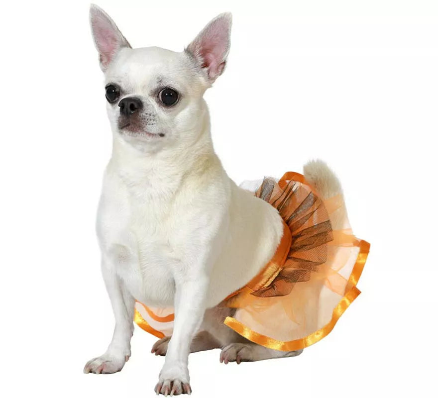 Translation missing: fr.Disfraz o Tutú naranja para perro