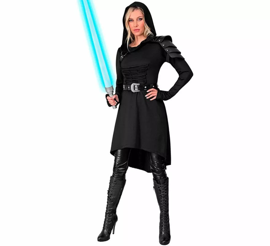 Translation missing: fr.Disfraz o Vestido Medieval negro con Capucha para mujer