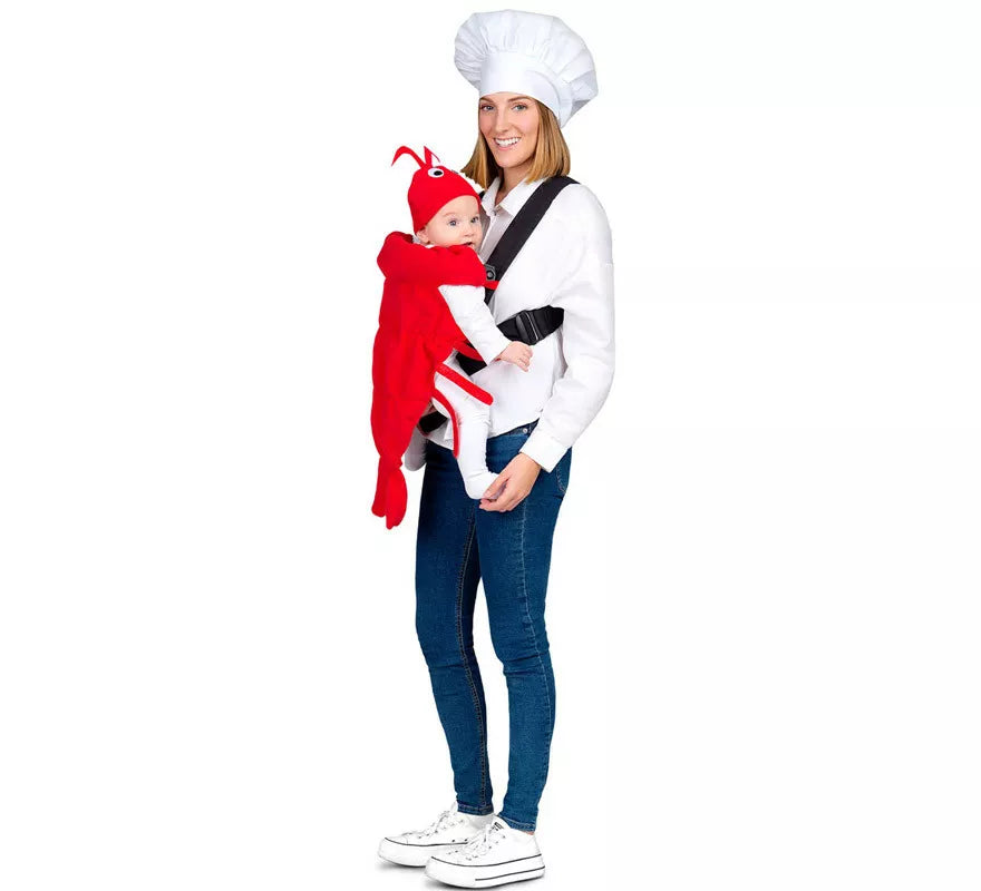 Translation missing: fr.Disfraz Pack Bogavante y Chef con Cubremochila para bebé y adulto