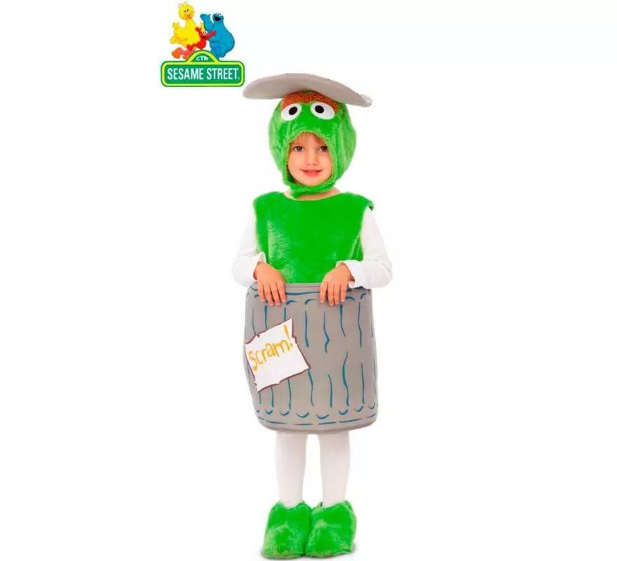 Translation missing: fr.Disfraz Peluche de Oscar el Gruñón para niños
