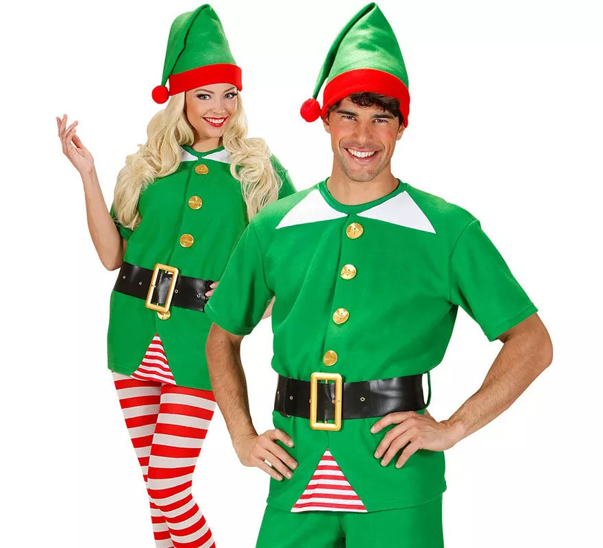 Translation missing: fr.Disfraz Sudadera de Elfo y Elfa de Papá Noel para adultos