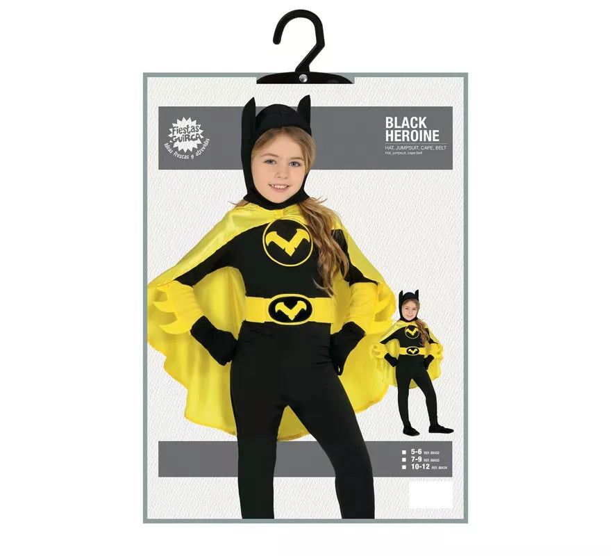 Translation missing: fr.Disfraz Superheroína Negra y Amarilla para niña